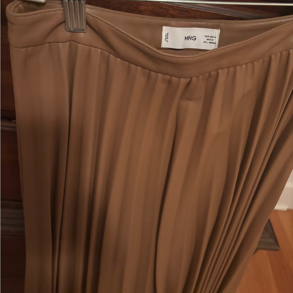 Mango Women's Tan Midi Skirt